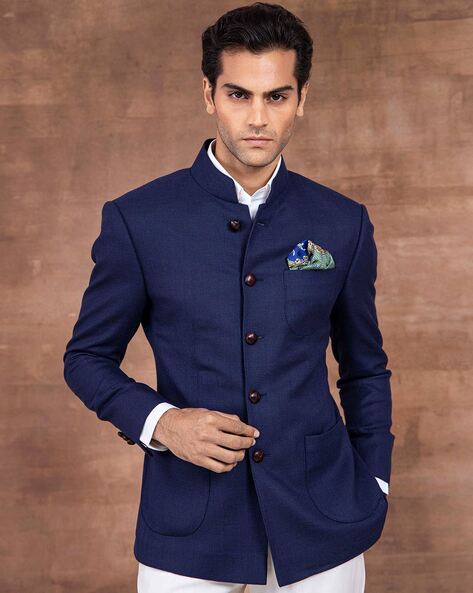 The Arvind Store Celebrations get better when you choose the perfect attire  Come explore the distinct navy blue bandhgala that befits the wedding  festivities Book an appointment at our nearest store Link
