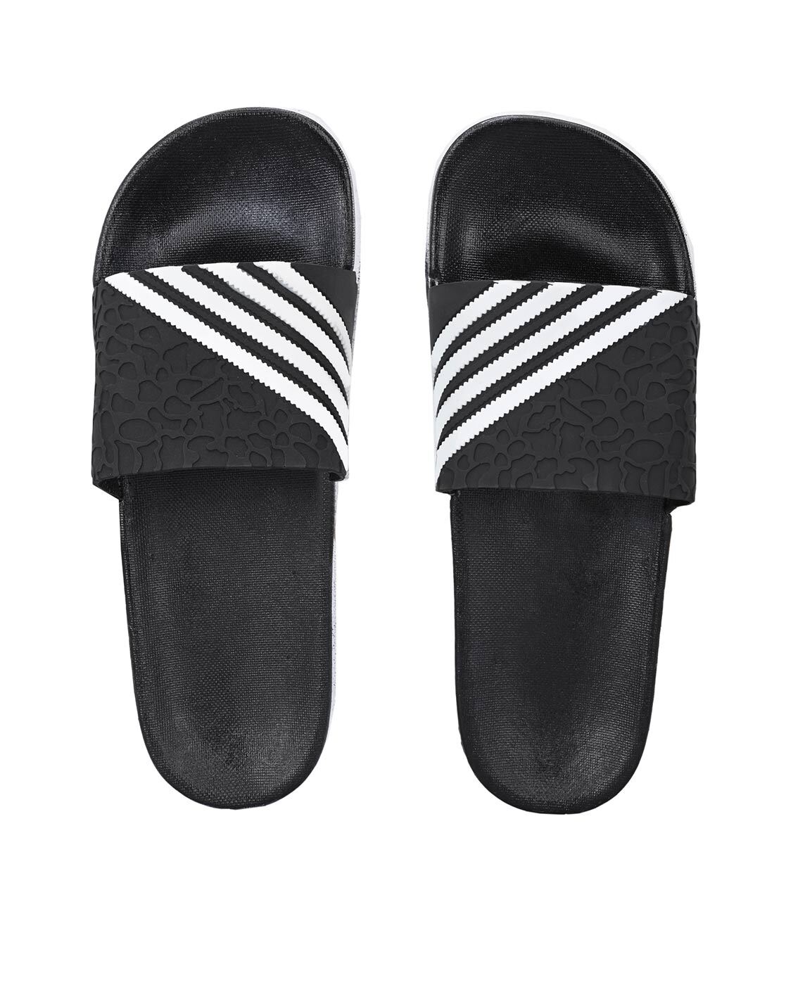 Striped Slip On Slides