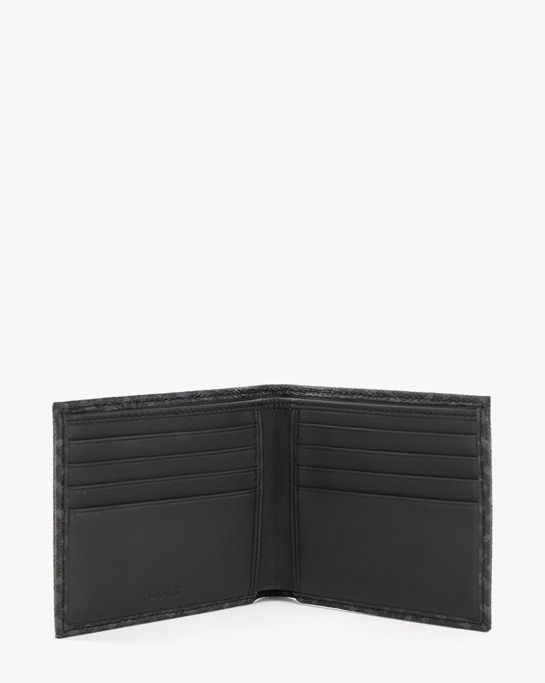 BOSS by HUGO BOSS Monogram-trim Leather Wallet With Coin Pocket in Black  for Men