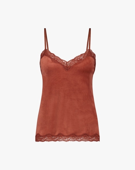 Lace Camisole with Strappy Sleeves
