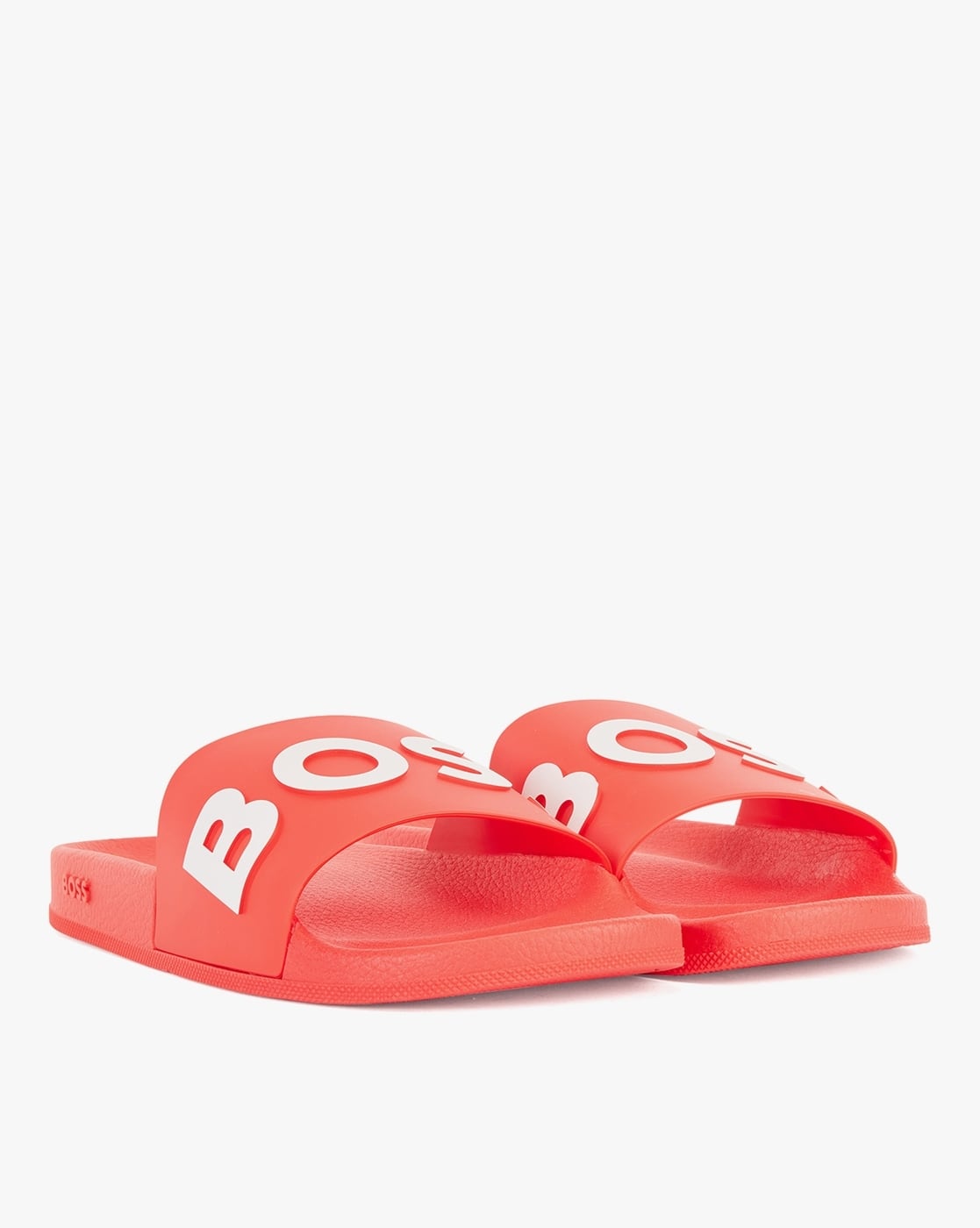 Buy HUGO BOSS Contrast-Logo Strap Slides | Red Color Men | AJIO LUXE