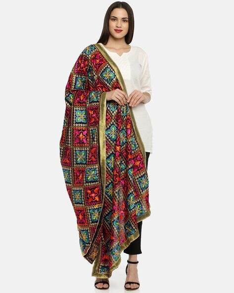 Abstract Phulkari Dupatta Price in India