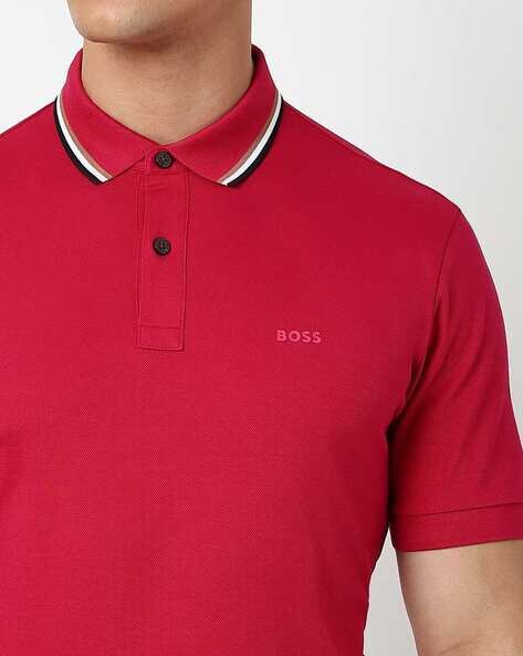 BOSS logo-embroidered Cotton Piqué Polo Shirt - Farfetch