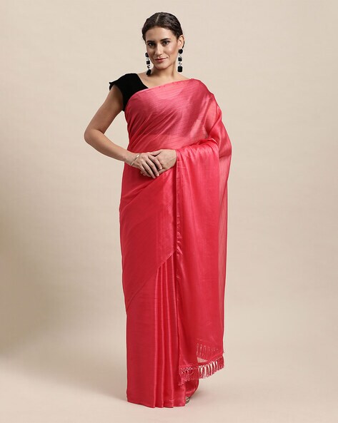 Buy Sareez House Solid/Plain Bollywood Georgette Multicolor Sarees Online @  Best Price In India | Flipkart.com