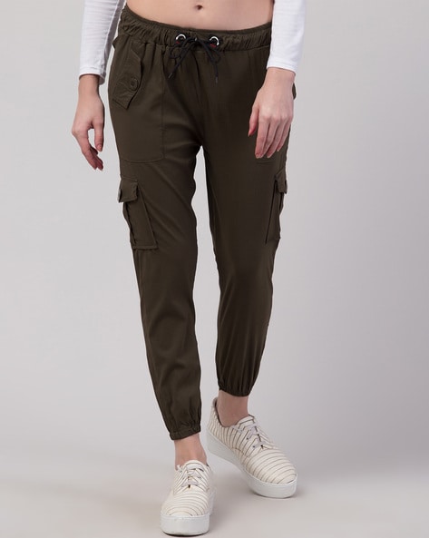 Stretchable Olive Women's Relaxed Fit Cotton Cargo Pants at Rs 170/piece in  New Delhi