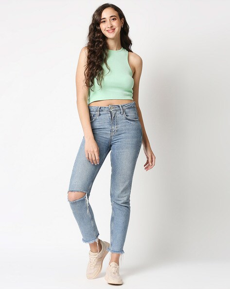 Buy Sleeveless Crop Top Online at Best Prices in India - JioMart.