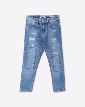 lee cooper Girls Washed Distressed Slim Jeans-picture-47