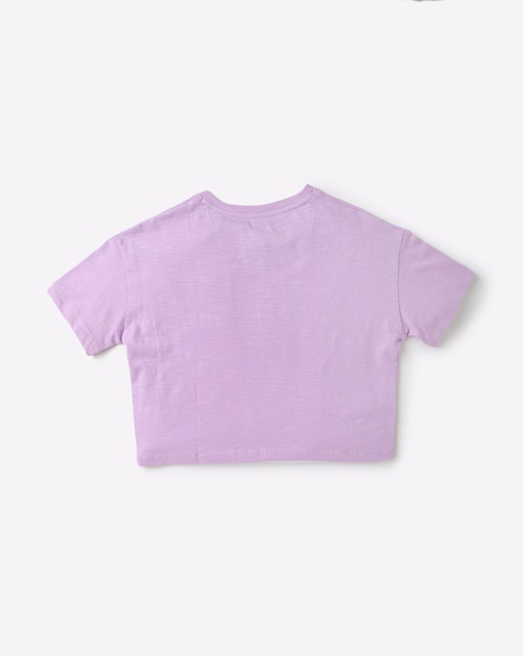 HYPE KIDS Lilac Ombré Speckle Crop T-Shirt