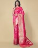 Buy Peach Sarees for Women by WUXI Online