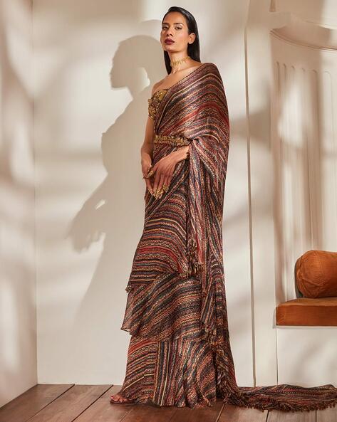 SABYASACHI BELT WITH CRUSH SAREE