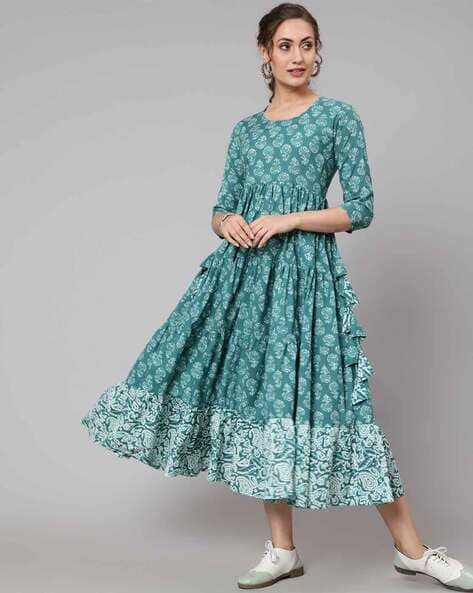 Floral Flared Kurta Price in India