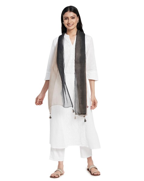 Cotton Stole with Tassels Price in India