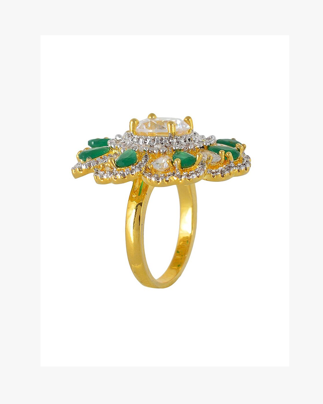 Emerald Ring 0.38 Ct. 18K Yellow Gold | The Natural Emerald Company