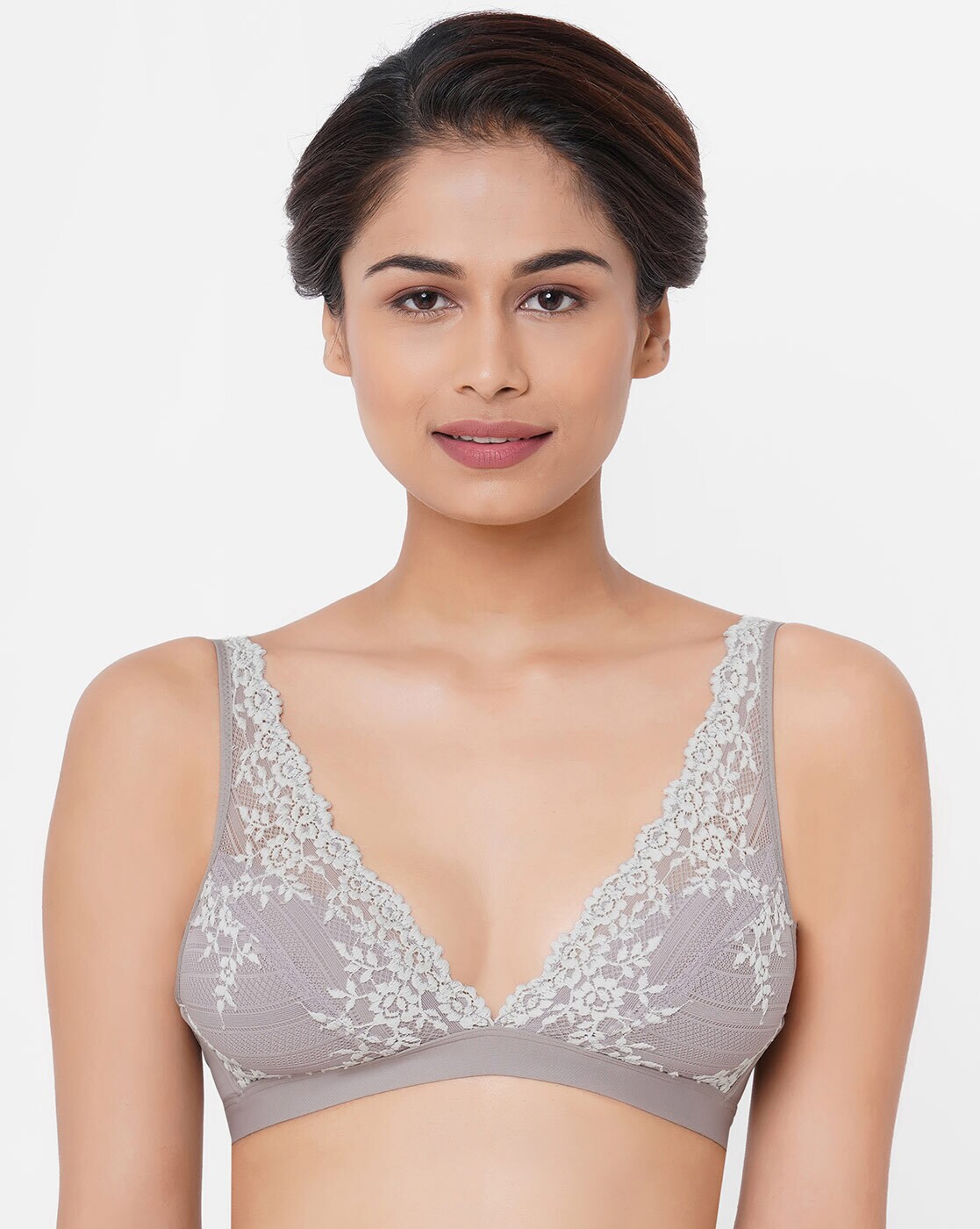 Buy Wacoal Embrace Lace Non Padded Non Wired Bra Blue Online