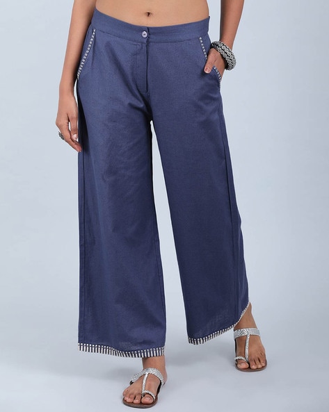 Flat-Front Parallel Pants with Insert Pockets Price in India