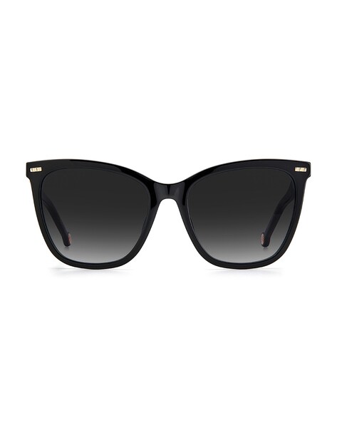 Prada PR-14YS 1AB5S0 Sunglasses Women's Black/Dark Grey Rectangle Shape  53mm | EyeSpecs.com