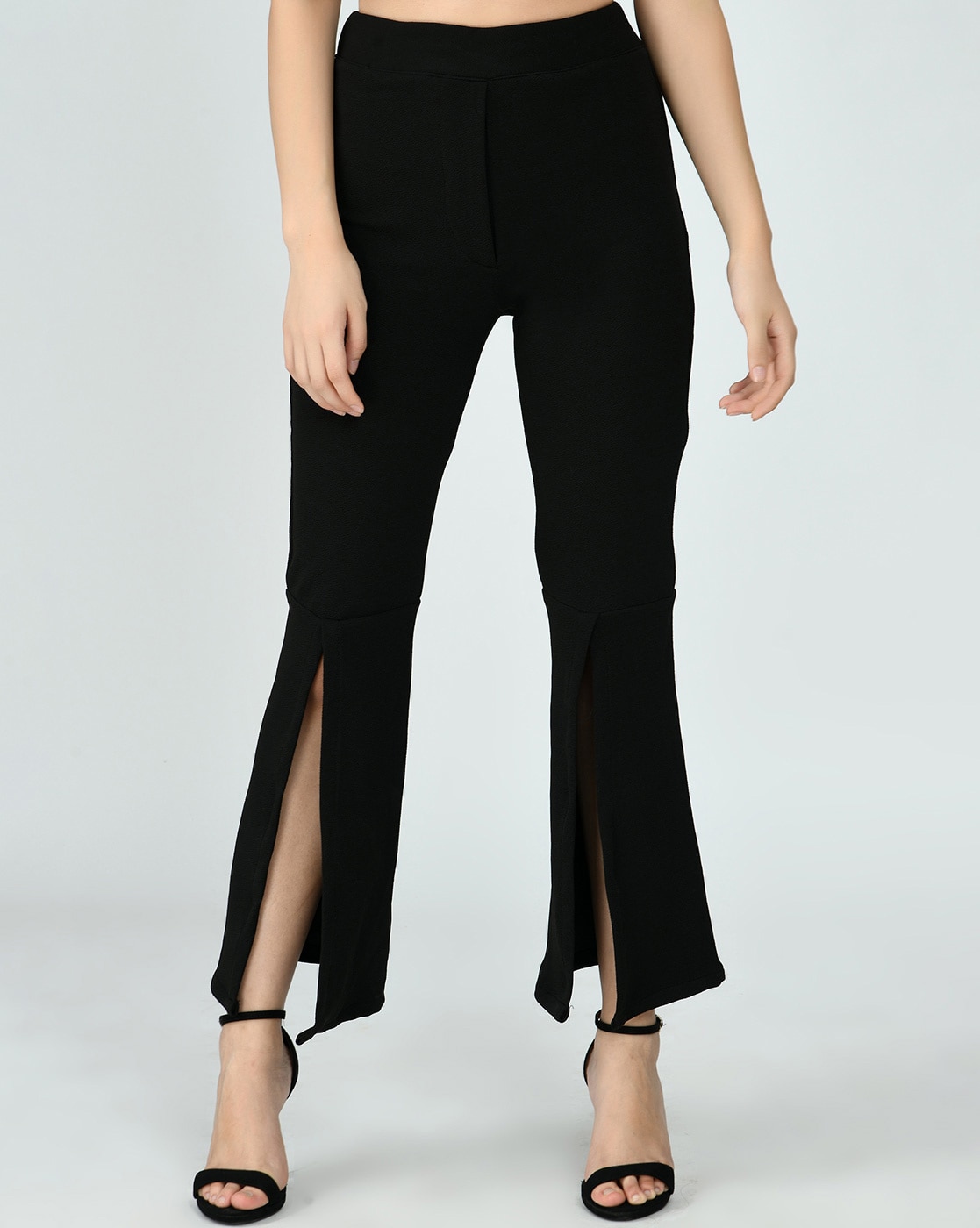 Plus Women's Solid Ponte Pant With Front Slit | Ruby Rd.