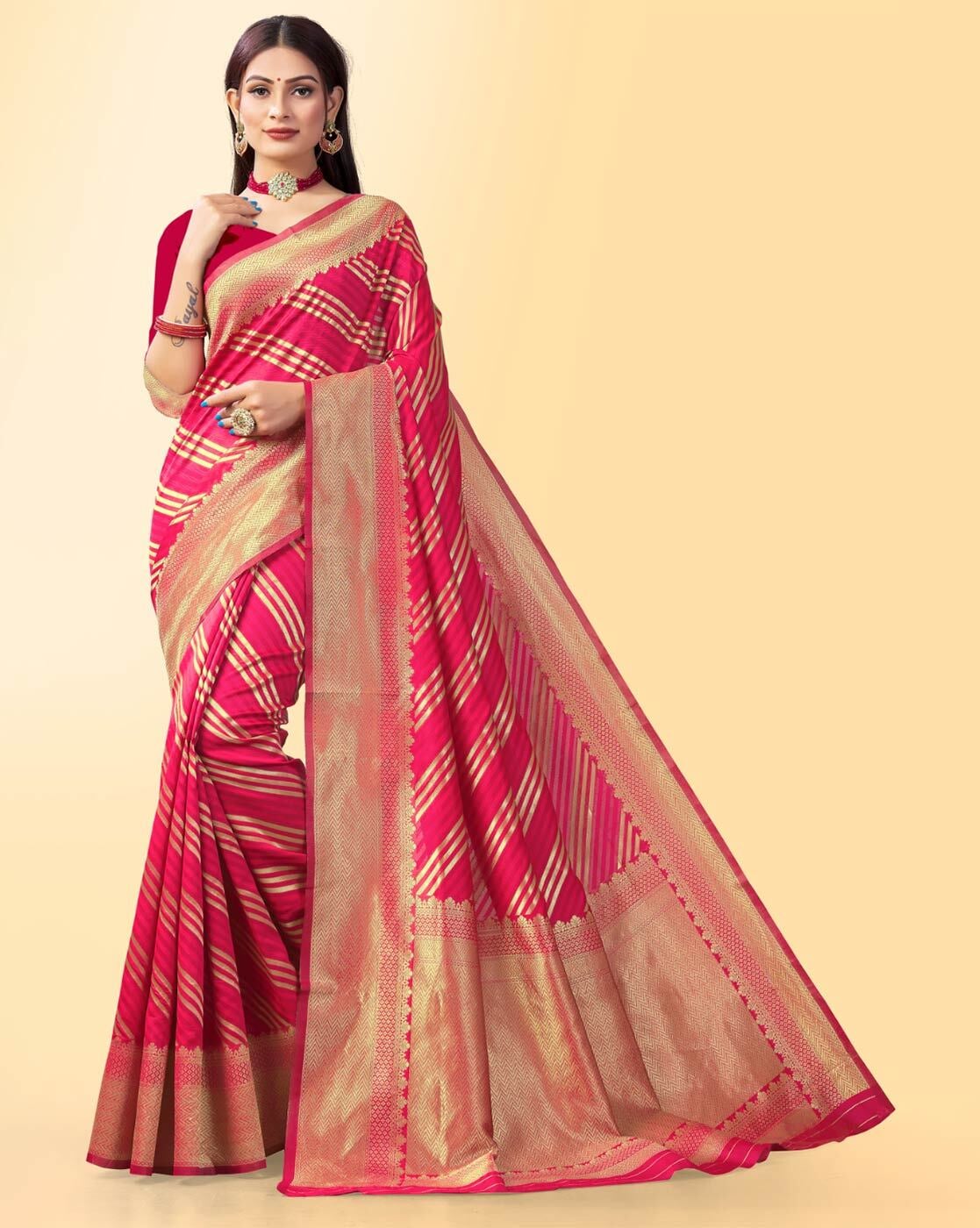 Buy Wine Sarees for Women by Campaign Trends Online | Ajio.com