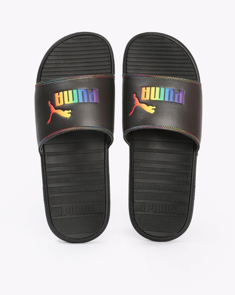 Buy Puma Mens Synthetic Black Slip On Sandals Online - Lulu Hypermarket  India
