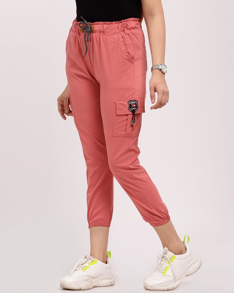 Buy Pink Trousers & Pants for Women by IUGA Online