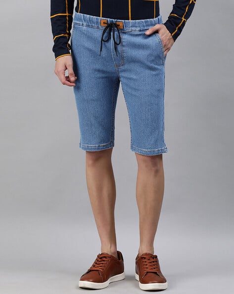 Buy Blue Shorts 3/4ths for Men by URBANO FASHION Online
