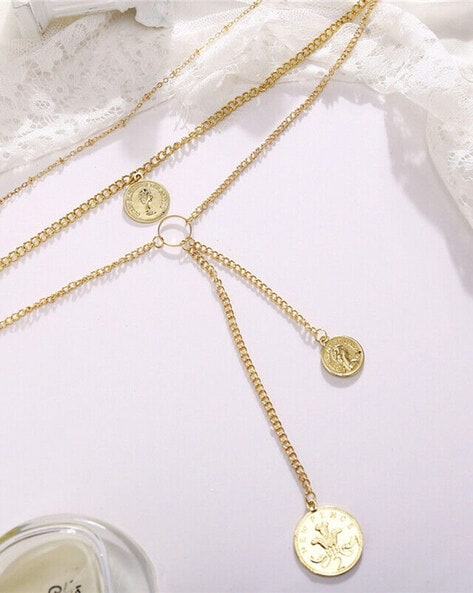 Triple deals coin necklace