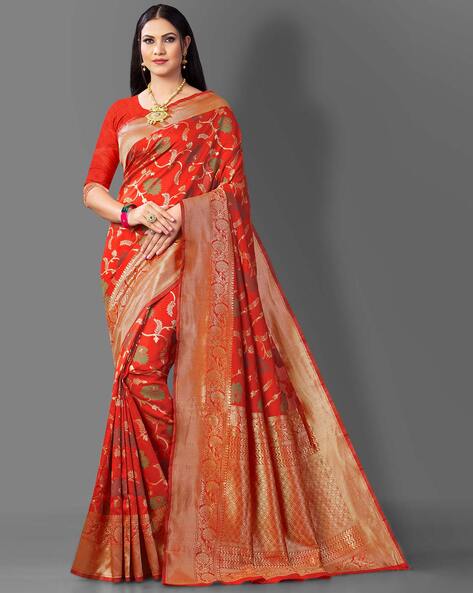 Buy Red Sarees for Women by WUXI Online