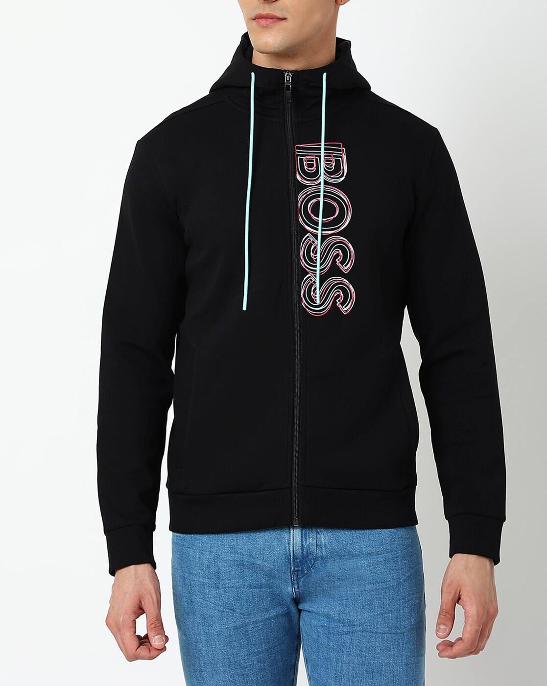 Zip-Front Hooded Sweatshirt