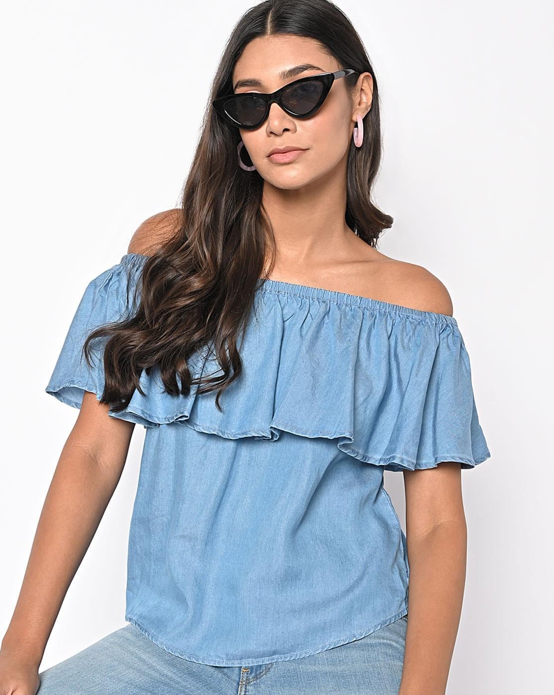 Buy Blue Tops for Women by JDY BY ONLY Online | Ajio.com