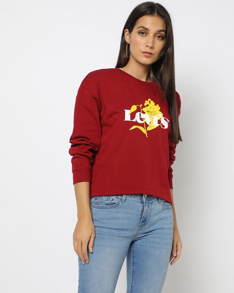 Levi's red hot sale sweatshirt womens