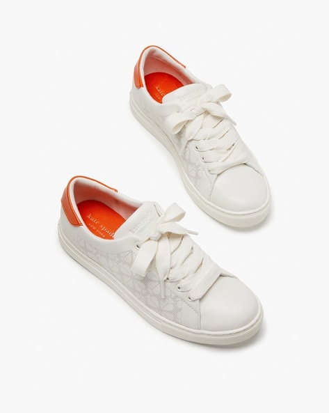 Kate spade white online tennis shoes