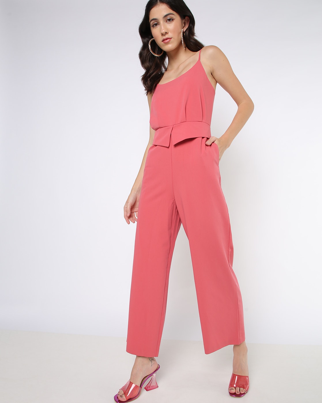 NA High Sleeve Jumpsuit Women Party Swallowtail Slim Spring Summer Ladies  Wide Leg Jumpsuits Color  Red Size  XXLarge code  Amazoncouk  Fashion