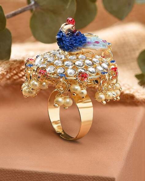 Buy Antique Peacock Ring With Gold Plating 209600 | Kanhai Jewels