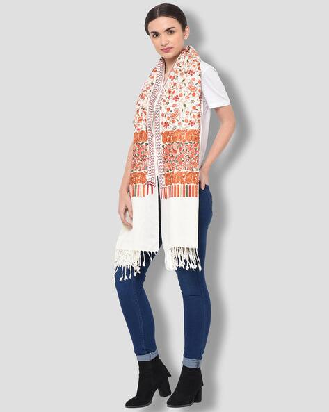 Floral Shawl with Tassels view 2