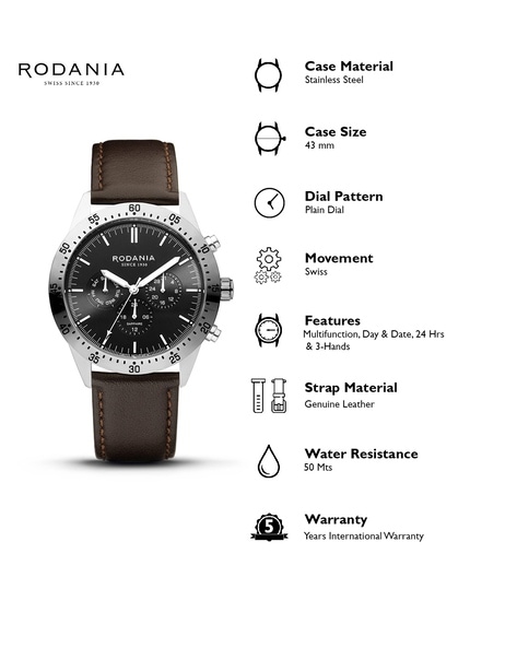 Rodania Swiss Made Automatic Dress Watch 42mm - YouTube