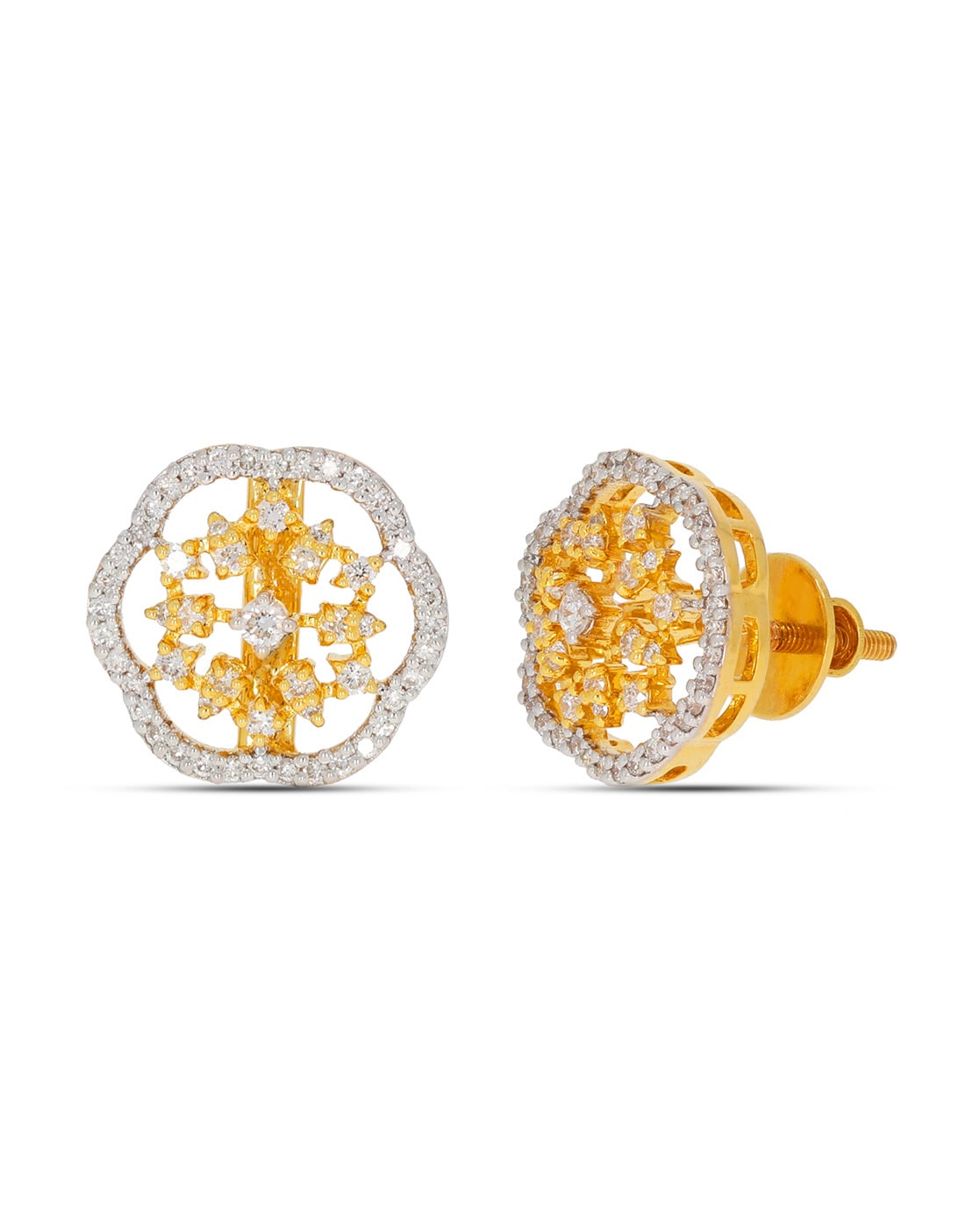 Buy Candere by Kalyan Jewellers 18k Gold Diamond Stud Earrings Online At  Best Price @ Tata CLiQ