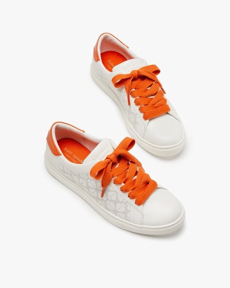 Buy KATE SPADE Audrey Lace-Up Sneakers | White Color Women | AJIO LUXE