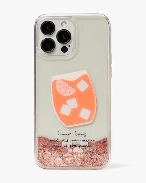 Buy KATE SPADE Campari Liquid Glitter iPhone 13 Pro Max Case | Clear Color  Tech | AJIO LUXE