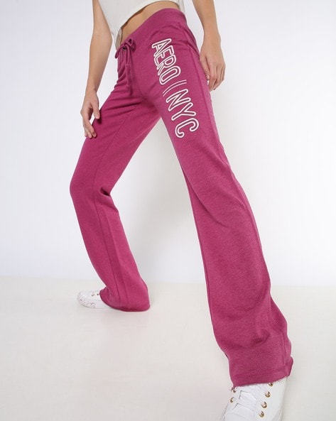 Embroidered Track Pants with Elasticated Waistband