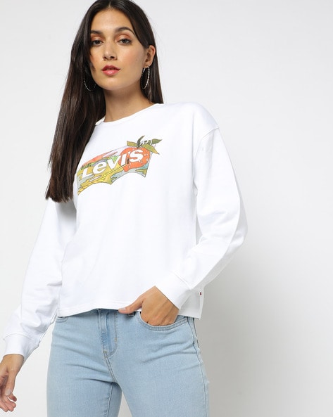 White levi's sweatshirt deals womens