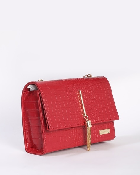 The Adele Leather Tote · Red Croc — Sarah Stewart Women's Clothing &  Accessories