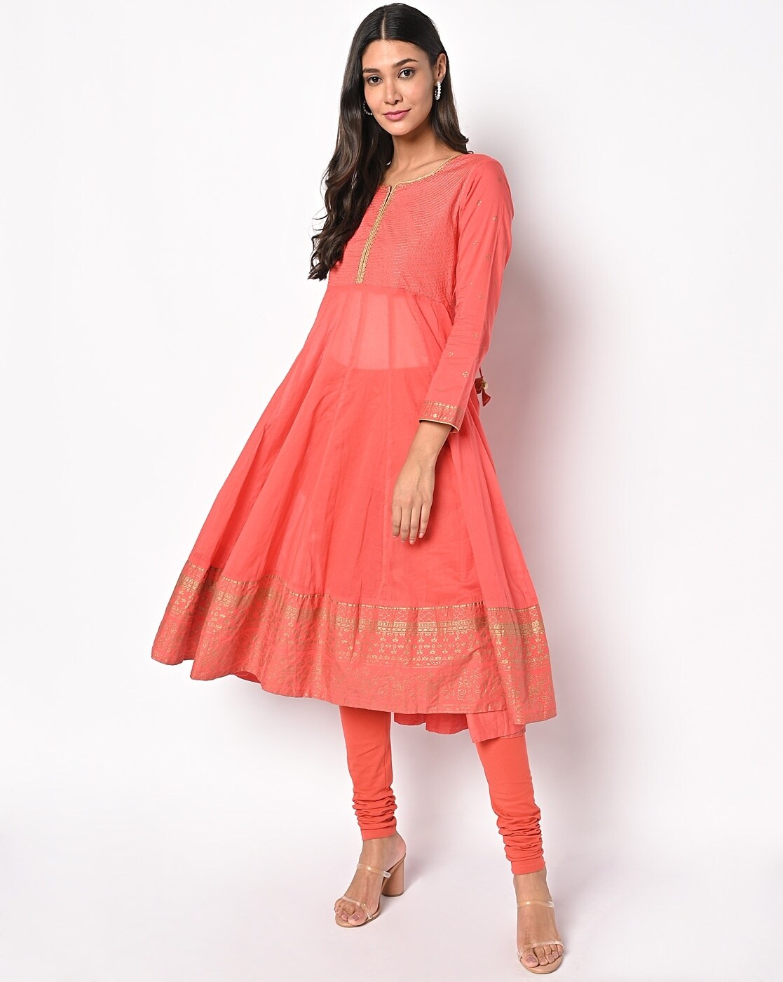 Biba discount orange anarkali