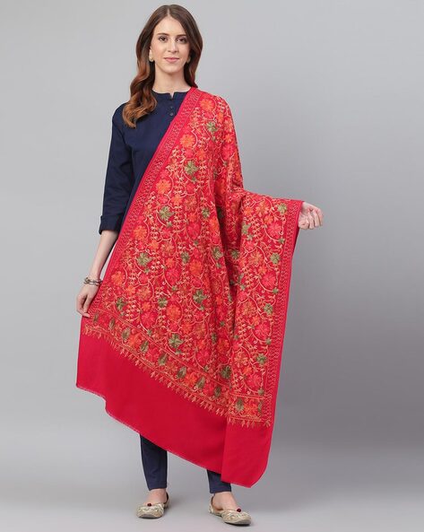 Floral Woolen Shawl Price in India