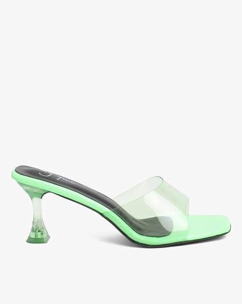 Rem'' fluo green sandal for Women | THE ATTICO®