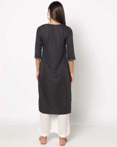 Black kurta 2024 designs for female