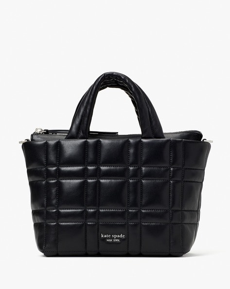 Simple Black Heart Pattern Quilted Tote Bag Women's Shoulder - Temu