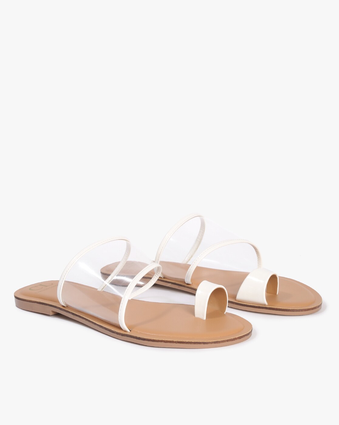 Cocobelle Flat Thong Sandals White Shells on Straps sz 38 | eBay