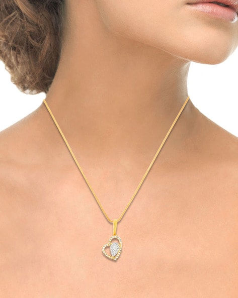 Libra Zodiac Sign Pendant Necklace, 14K Yellow Gold