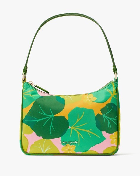 Kate Spade Green Floral Makeup Bag