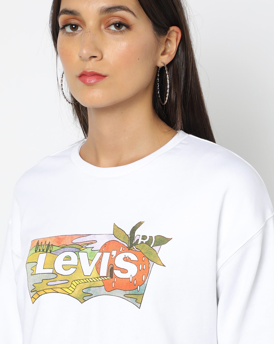 Logo Print Crew Neck Sweatshirt